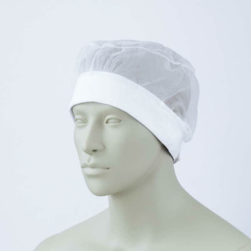 ヘアーネット(吸汗フライス付・10枚入り) 男女兼用 飲食[HN-21/住商モンブラン]（フリー）