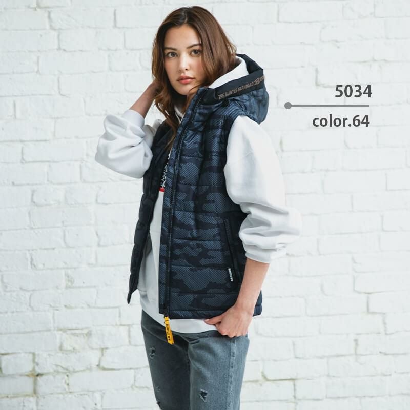 防寒フーディベスト(ユニセックス)[バートル/5034] XXL-3XL｜作業服