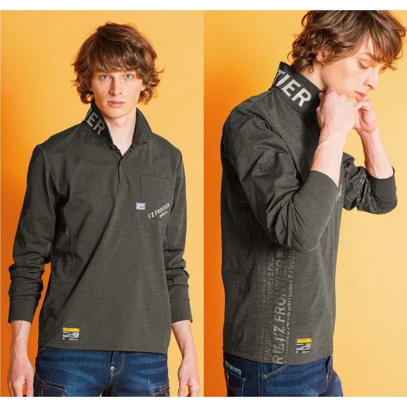 P.D.ストレッチ長袖ポロシャツ[アイズフロンティア/501]（S-4L）