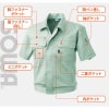 半袖ブルゾン 男女兼用[桑和/421]（3L-4L）