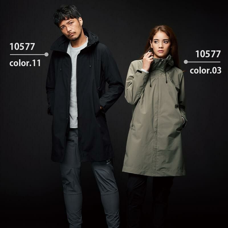 透湿防風ロングコート[アタックベース/10577]