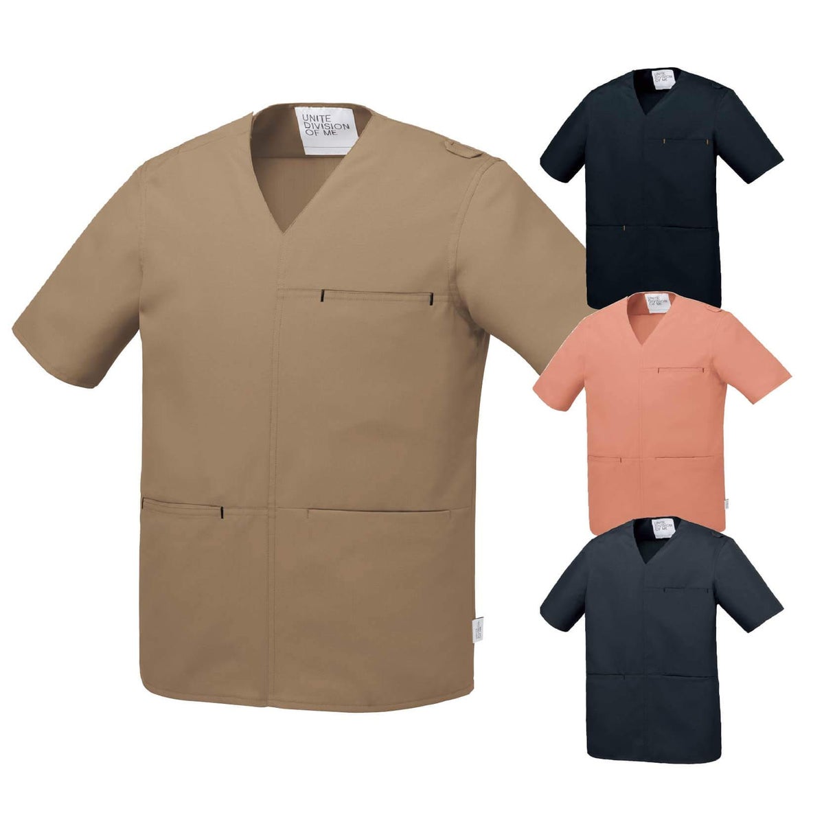 スクラブ半袖兼用［チトセ(ユナイト/UNITE)/DOM-0020］3S-3L