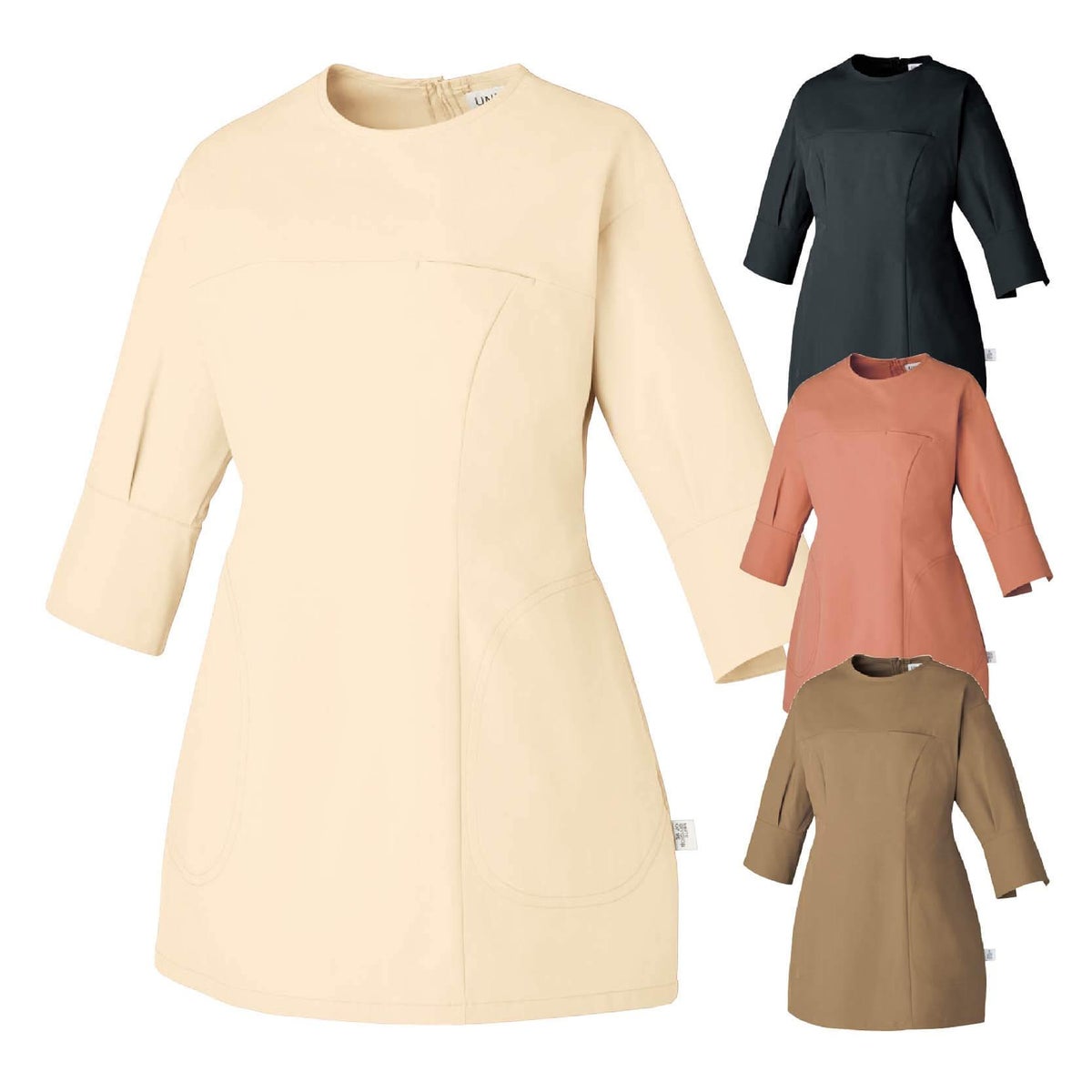 トップス七部袖女性［チトセ(ユナイト/UNITE)/DOM-0006］SS-3L