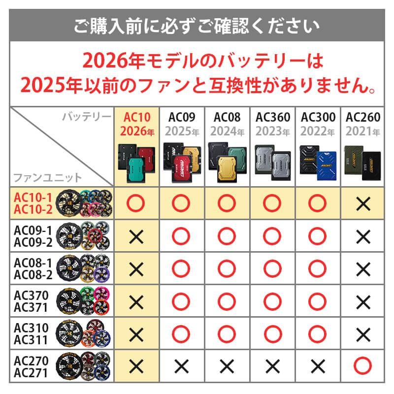 エアークラフト ACフーディジャケット(ユニセックス)+ファン+バッテリーセット[バートル/AC1191/AC360/AC370]