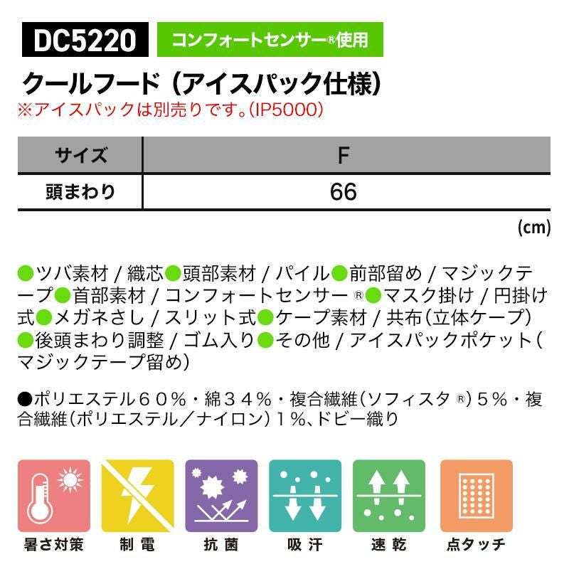 クールフード（アイスパック仕様）[サーヴォ/DC5220]