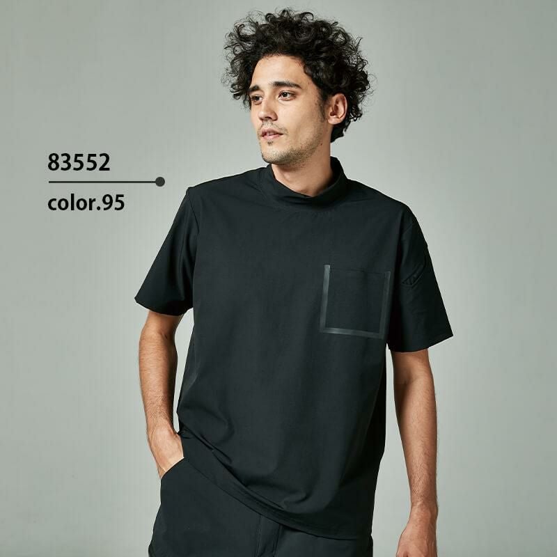 TS DELTAスウェットモックネックTシャツ[TS DESIGN(藤和)/83552] SS-4L