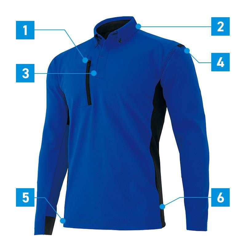 長袖ポロシャツ(男女兼用)[アイトス/AZ-10612]4L-6L