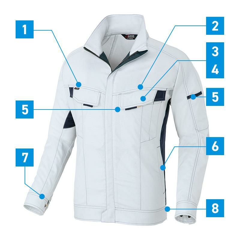 長袖ブルゾン（男女兼用）[アイトス/AZ-5130]SS-3L