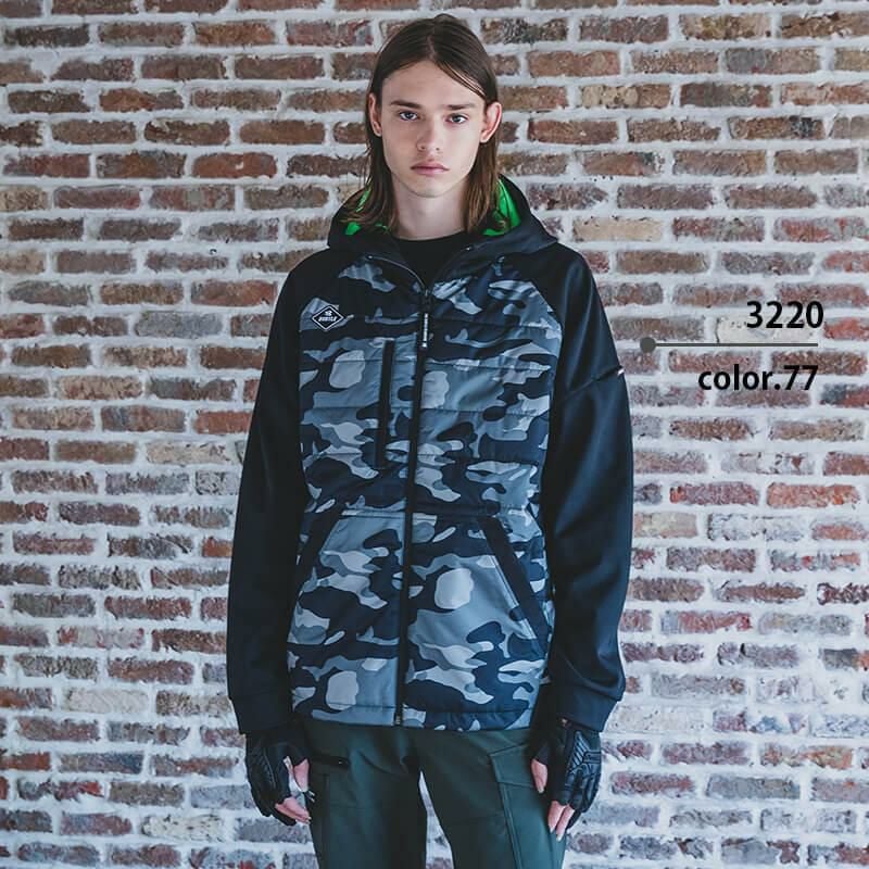 サーモクラフト対応 ヒーターフーディジャケット[バートル/3220] S-XL