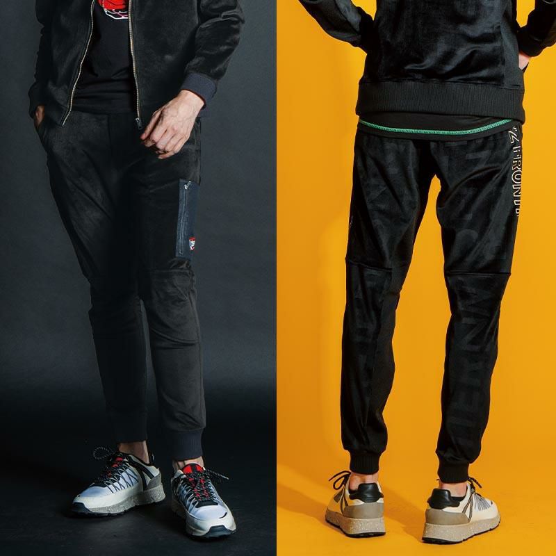 ストレッチベロアジョガーパンツ[アイズフロンティア/9963](SS-4L)