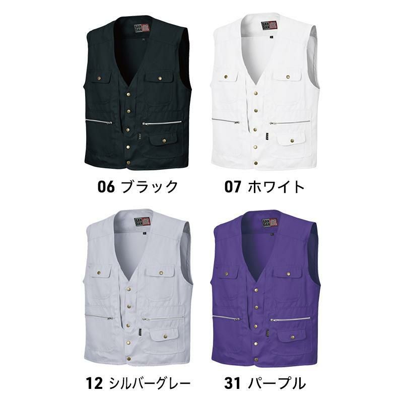 三段鳶ベスト [シンメン/777V](S-3L)｜作業服・作業着の通販なら【公式