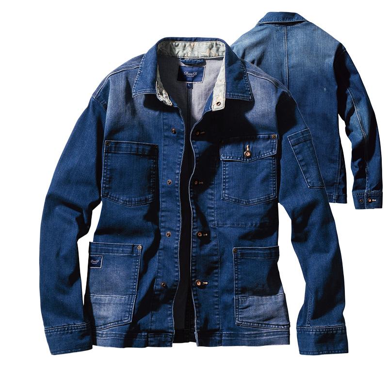 美品 完売品 ドゥロワー SELVAGEDENIM 本藍 カバーオール M 長袖カバーオール[桑和/1472-10-17] 4L- | イワキユニフォーム