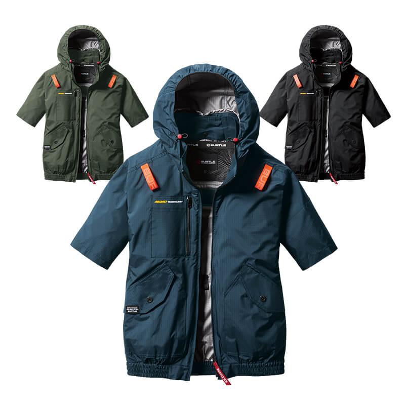 b41774sti AC2076 シールズ XL AC半袖ブルゾン(ユニセックス)[バートル/AC2076] XXL-3XL | イワキ