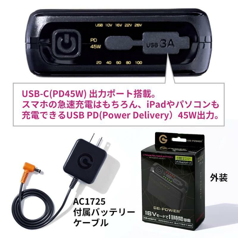 GB-POWER GBパワー 28V PDポート付きバッテリーセット[長信ジャパン
