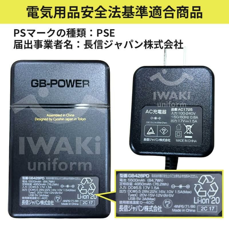 GB-POWER GBパワー 28V ファンセット+バッテリーセット[長信ジャパン